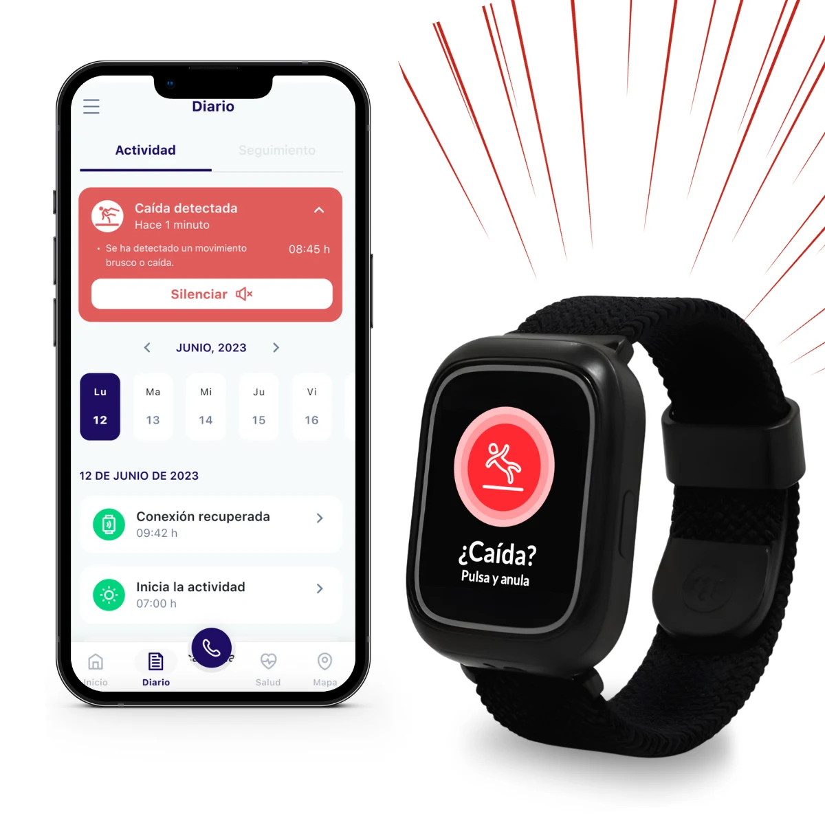 Reloj SeniorDomo y su aplicación para la familia