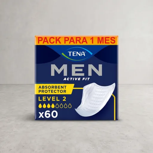 TENA Men Level 2 Compresas para Incontinencia Masculina (60 uds.)
