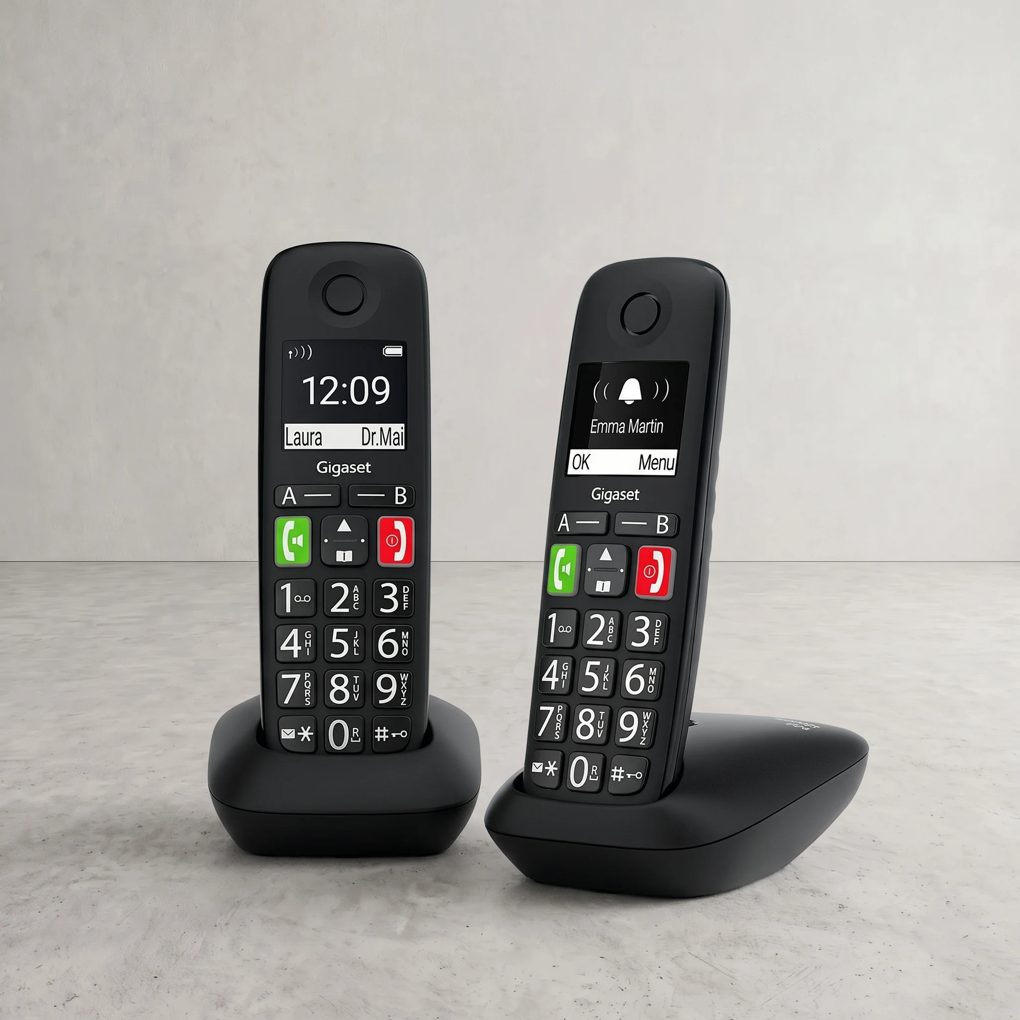 Gigaset E290 Duo Teléfono inalámbrico con teclas grandes