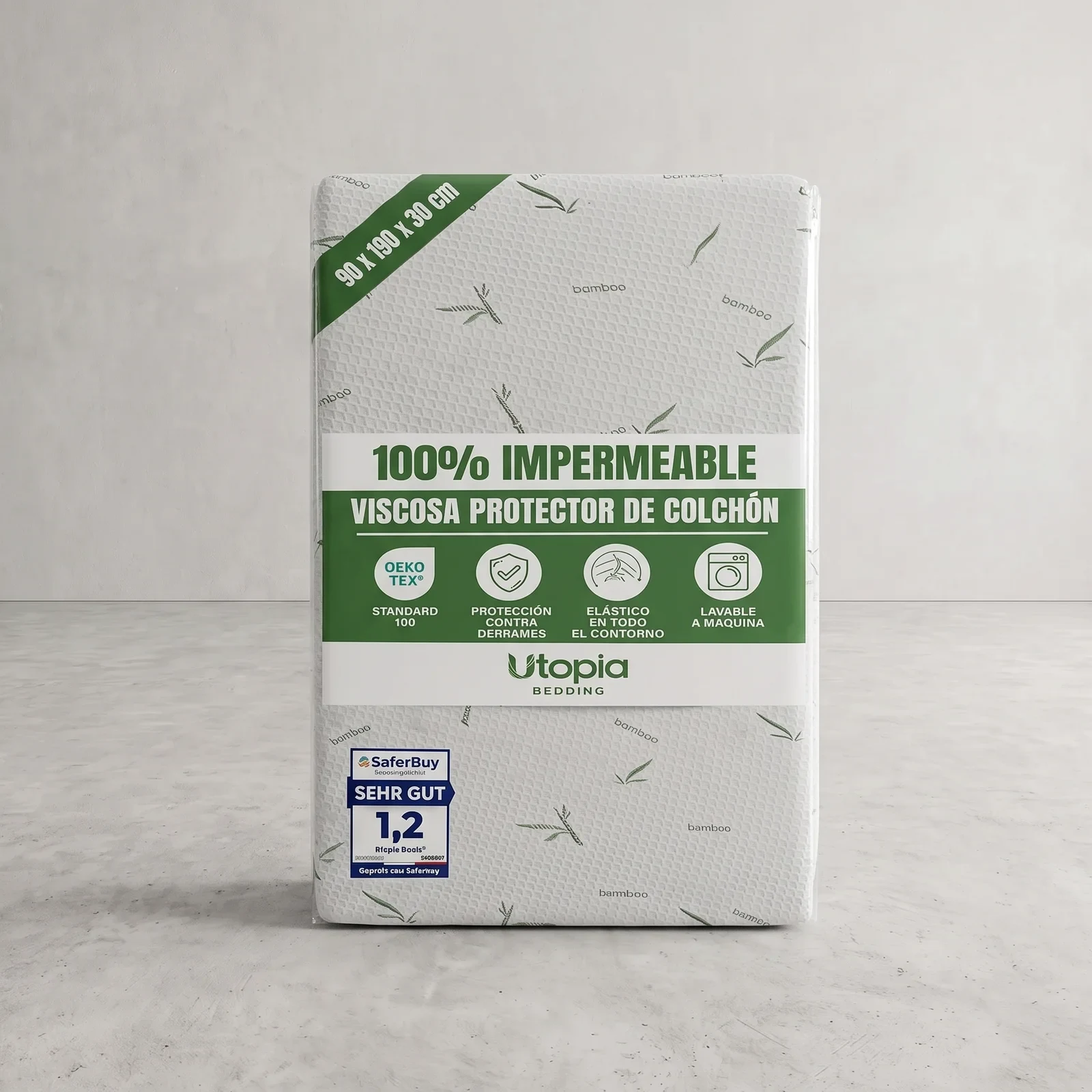 Utopia Bedding Protector de Colchón Impermeable 90x190 cm