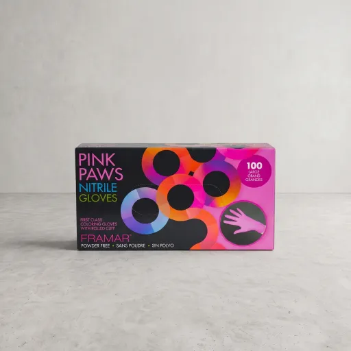 FRAMAR Guantes de Nitrilo Rosa (Talla M, 100 uds.)