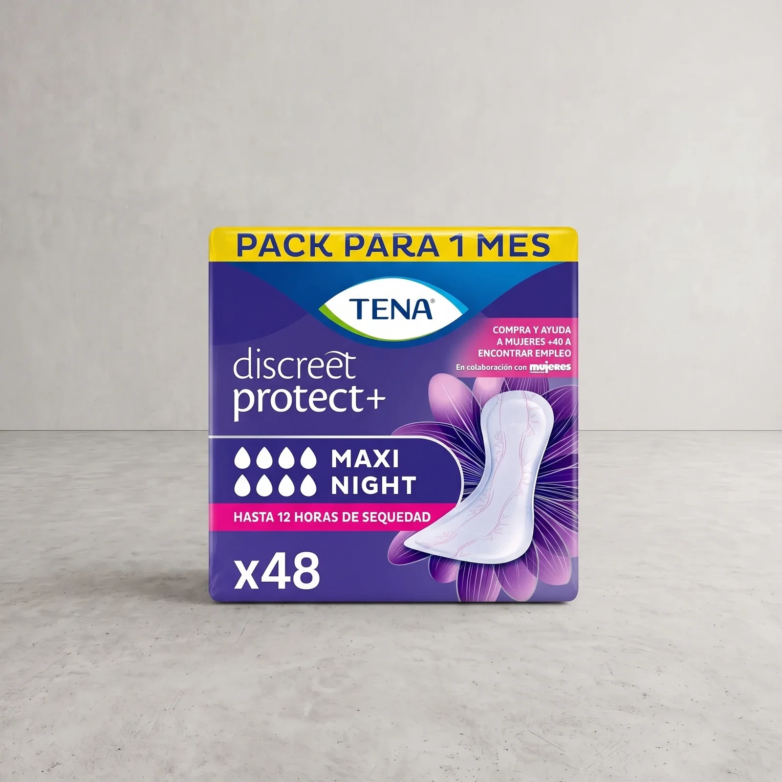TENA Discreet Protect+ Maxi Night Compresas Nocturnas