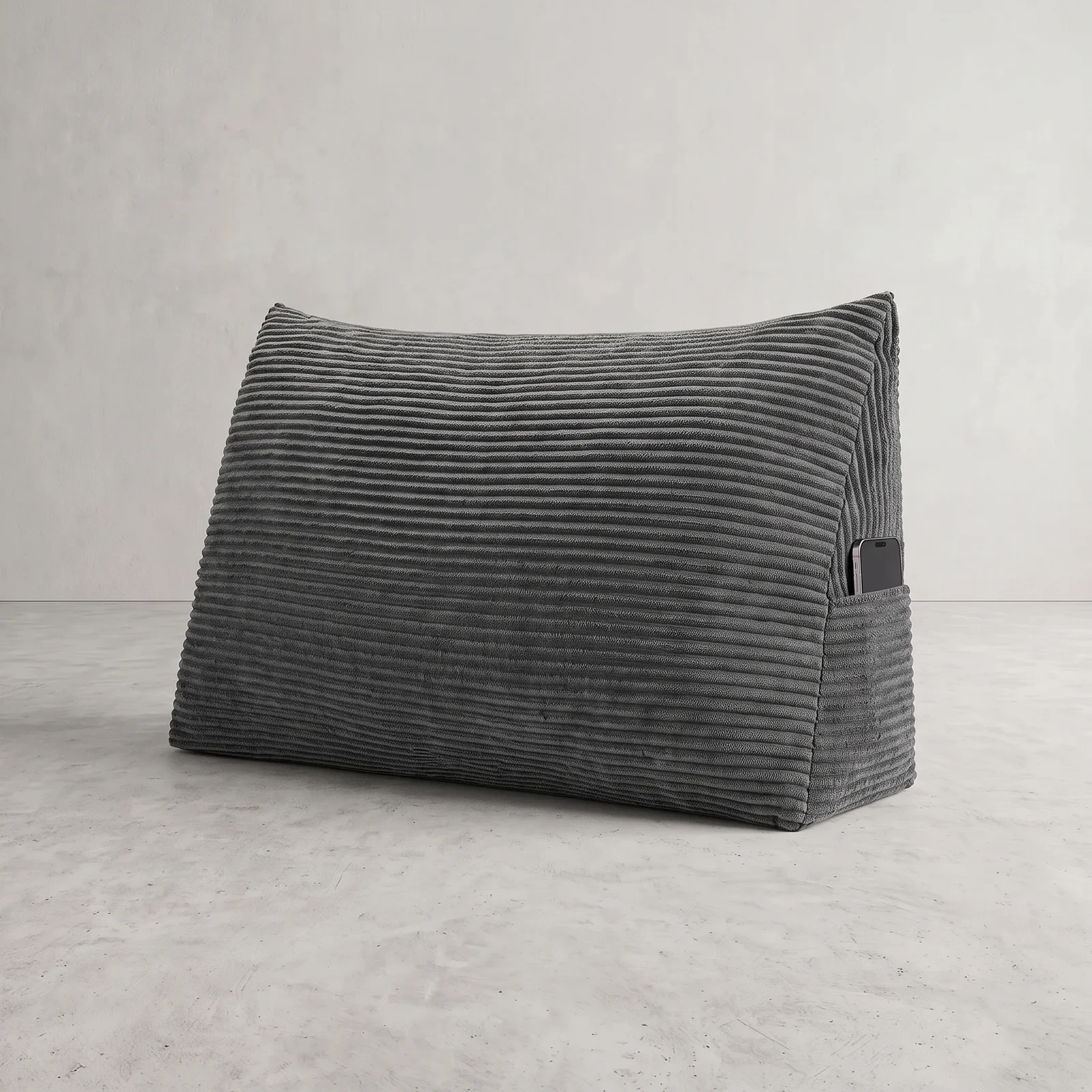 SLIGUY Cojín Triangular de Lectura con Bolsillo Lateral