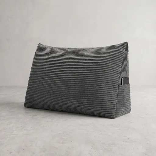 SLIGUY Cojín Triangular de Lectura con Bolsillo Lateral