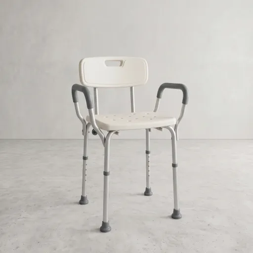 Mobiclinic Silla de Ducha Puerto con Respaldo y Reposabrazos
