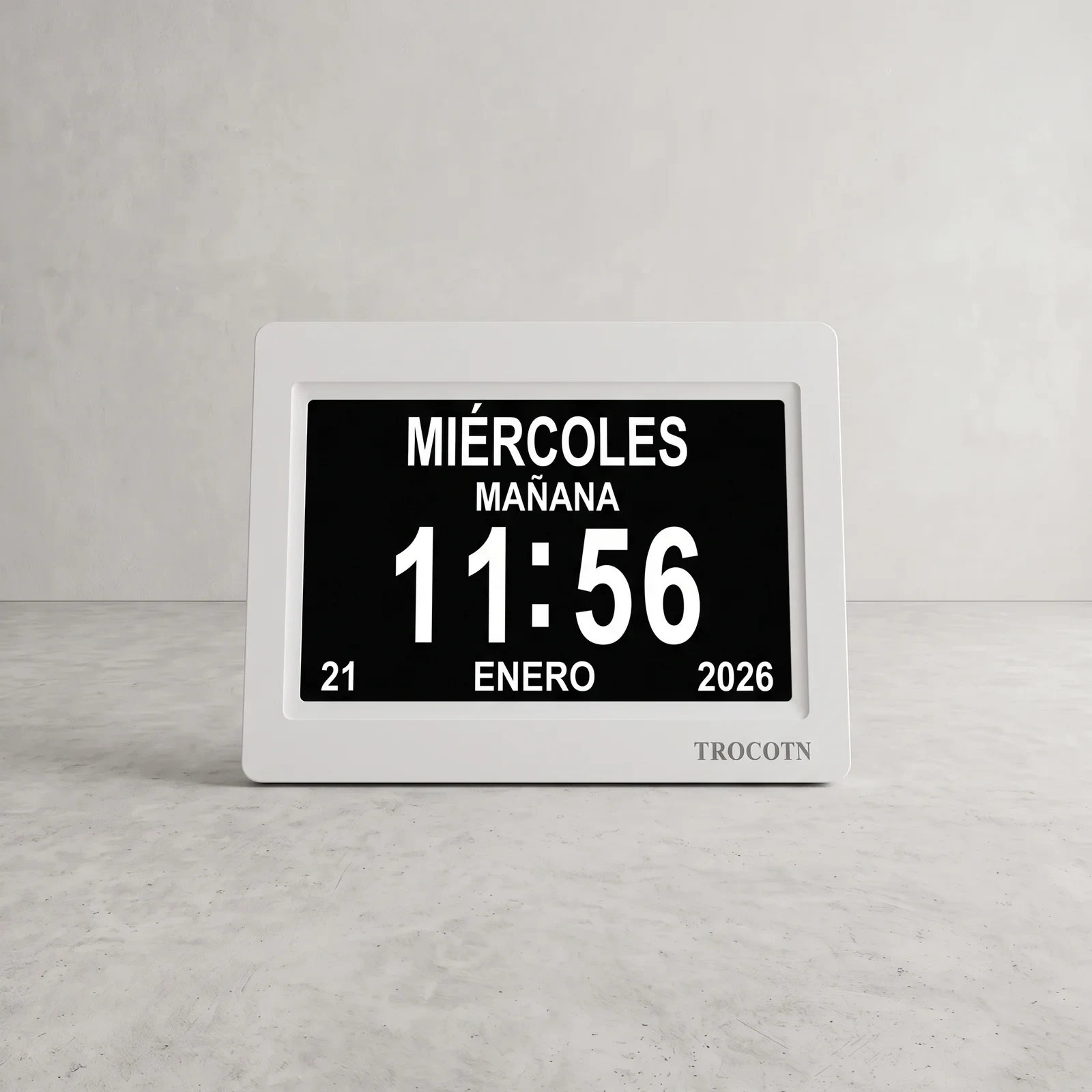 Reloj digital TROCOTN de 7 pulgadas con calendario grande