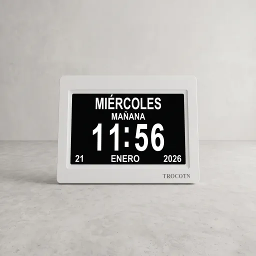 Reloj digital TROCOTN de 7 pulgadas con calendario grande