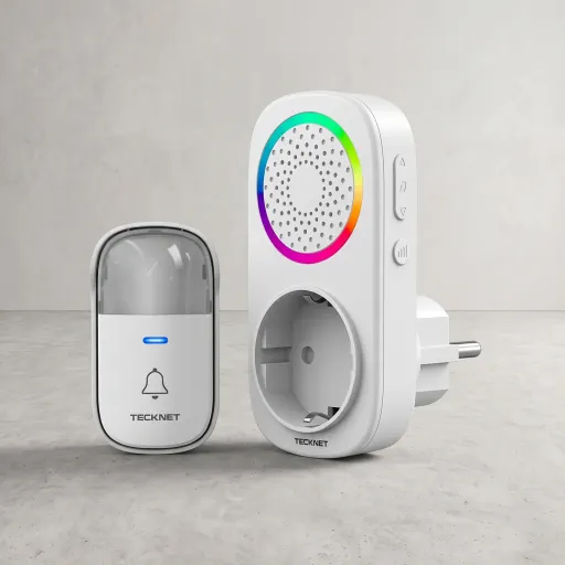 TECKNET Timbre Inalámbrico Autoalimentado con Luz RGB