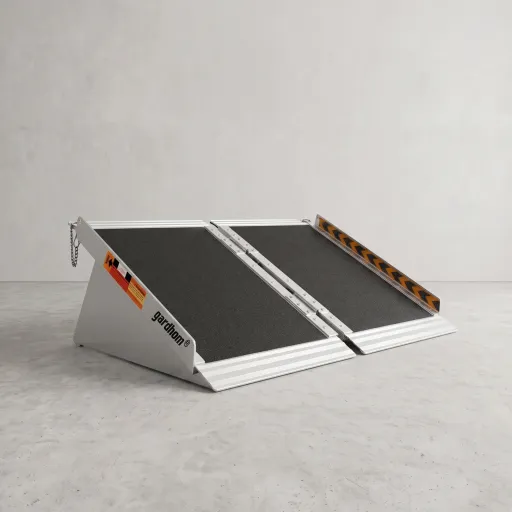 gardhom Rampa Plegable de Aluminio para Silla de Ruedas (61 cm)