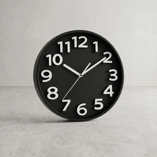 Plumeet Reloj de Pared Grande Silencioso de 33 cm