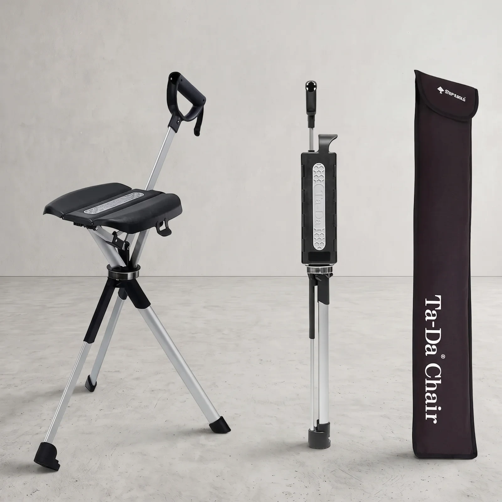 Bastón con asiento plegable Ta-Da Chair Series 2 de STEP2GOLD